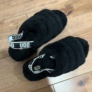 Black UGG slippers